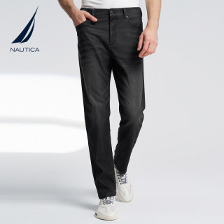 NAUTICA 男装春秋季舒适棉混纺透气休闲牛仔裤PO4160