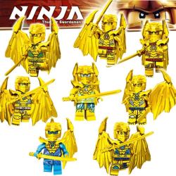 乐 高LEGO兼容幻影忍者积木人仔拼装玩具人偶男孩龙之形态第16季 8盒装龙之形态8人仔带武器