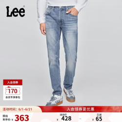 Lee 男士中腰锥形五袋款牛仔裤