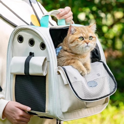 科万鸿 猫包便携外出透气双肩猫书包宠物猫咪背包防应激大容量猫笼装猫包
