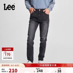 Lee 中腰锥形日常显瘦经典五袋款男牛仔裤休闲潮流