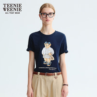 TEENIE WEENIE 小熊印花圆领短袖T恤 女 2025夏季款