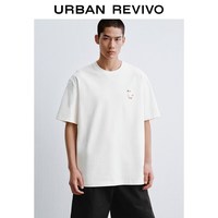 URBAN REVIVO 夏季男士休闲T恤 小鸭图案 100%棉