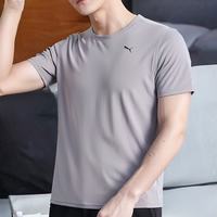 PUMA 短袖夏季男装 透气运动服跑步训练健身运动t恤 520759-62