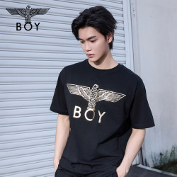 BOY LONDON 暗黑罗盘鹰翼权杖印花哥特朋克T恤
