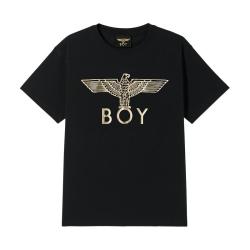 BOY LONDON 暗黑罗盘夏款鹰翼权杖印花T恤