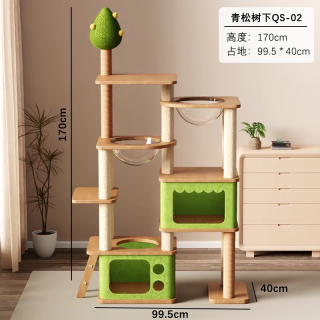 典典熊 猫爬架猫窝一体 太空舱 猫抓板