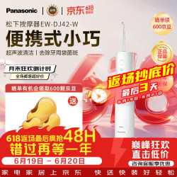 Panasonic EW-DJ42-W 白色  Doltz便携式超声波口腔冲洗牙器  150ml水牙线成人儿童 520礼物
