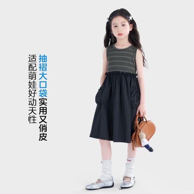 图图小象 女童裙子A字裙连衣裙 160 身高约160cm