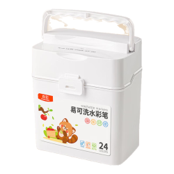 真彩 易可洗印章水彩笔 24色 水溶性可水洗无毒儿童绘画笔