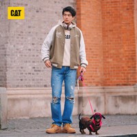 CAT卡特 固特异结构牛皮革低帮黄靴商务休闲鞋