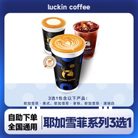 瑞幸咖啡 瑞幸耶加雪菲小黑杯系列兑换券 lucky coffee团购拿铁美式咖啡代下优惠 瑞幸咖啡小黑杯系列