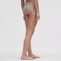 lululemon InvisiWear 女士中腰比基尼内裤 速干芯吸 暖褐灰 S