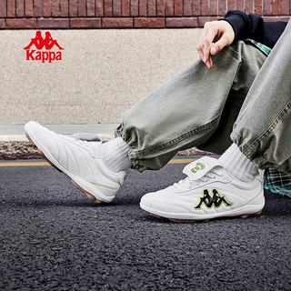 Kappa/卡帕 K90百搭足球德训鞋 男款 休闲运动鞋 经典白绿 35