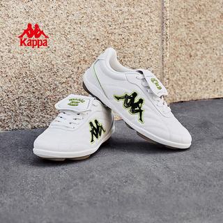 Kappa/卡帕 K90百搭足球德训鞋 男款 休闲运动鞋 经典白绿 35