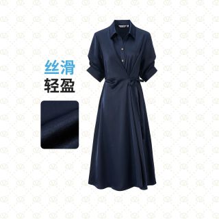 百亿补贴：GIOVANNI VALENTINO 法式收腰中长款连衣裙