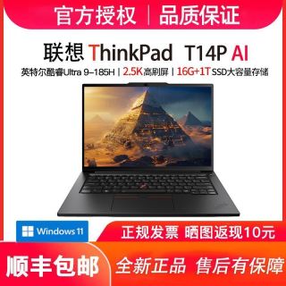 ThinkPad 联想ThinkPad T14P Ultra9-185H 酷睿高端便携商务办公本 16G+1T+2.5K