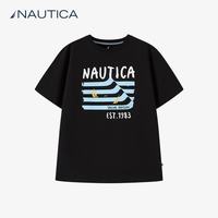 NAUTICA 薄荷纤维儿童短袖T恤 黑色 120cm