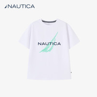 NAUTICA 美式儿童薄荷纤维短袖T恤 白色