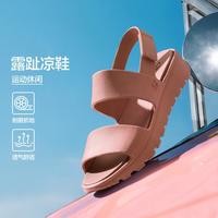 斯凯奇 女款运动休闲魔术贴露趾凉鞋