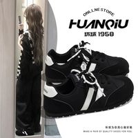 环球 ins风超软黑色德训鞋女2026新款泡芙阿甘鞋休闲运动百搭板鞋