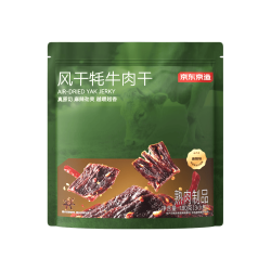 京东京造 风干牦牛肉干青藏高原纯正牦牛麻辣高蛋白减脂超干9成干180g含3包