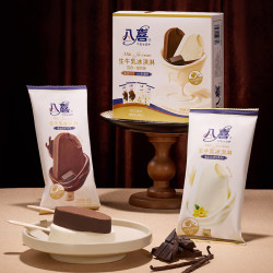 八喜 生牛乳双口味装冰淇淋雪糕支棒 45g*4支 香草 可可