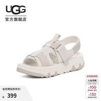 UGG 1167496LHB 厚底露趾魔术贴休闲凉鞋 浅米色 39