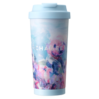 CHAGEE/霸王茶姬 玫瑰丛中蓝色316L不锈钢保温杯 500ml