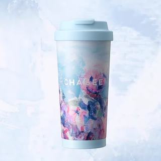 CHAGEE/霸王茶姬 玫瑰丛中蓝色316L不锈钢保温杯 500ml