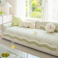 菲·诗·卡 夏序 HXXX 田园沙发垫 70*70单位/扶手/靠背 绿色