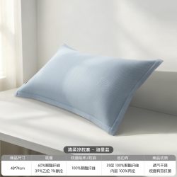 远梦 ZT2403 凉枕套 48cmX74cm 晴蓝_椰树