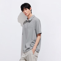 杰克琼斯 男士POLO衫 华夫格肌理感短袖 C39浅灰 175/96A