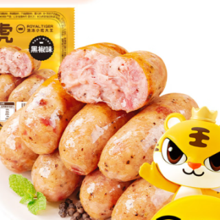 皇家小虎 肉感满满 脆皮烤肠黑椒味500g