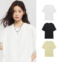 美特斯邦威 防晒抗菌印花宽松短袖T恤
