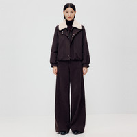 水云间 女装 翻毛领可拆卸时尚轻盈保暖鹅绒羽绒服2025冬季新款