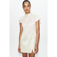 ZARA 提花短款包臀连衣裙