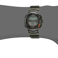 CASIO 男士 钓鱼计时器石英手表 带树脂表带 绿色