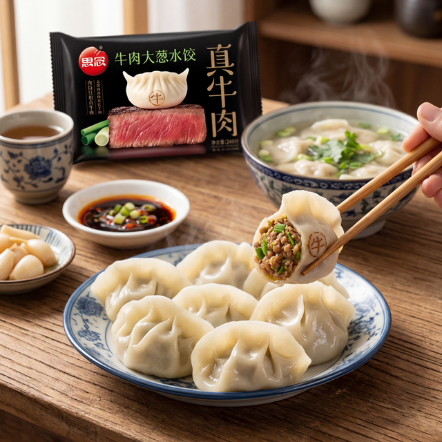 思念 真牛肉牛肉大葱水饺 240g