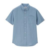 GIORDANO/佐丹奴 棉麻肌理感单口袋通勤休闲亚麻衬衫