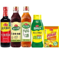 海天 HADAY 海天 酱油组合5件套 生抽500ml+米醋500ml+料酒500ml+蚝油235g+鸡精40g