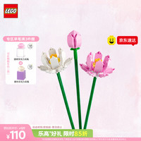 乐高 积木40647荷花男女孩儿童玩具生日女神节礼物女友家居装饰摆件