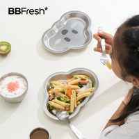 BBFRESH/宝得鲜 云朵儿童餐盘 304不锈钢抗菌 婴儿辅食分餐盘