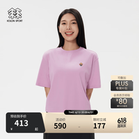 KOLON SPORT LKRT5MT521-PK 粉红 XL 女子户外运动短袖T恤