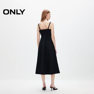 ONLY 夏季时尚设计感中长款吊带开叉连衣裙