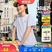 安踏 儿童短袖t恤运动速干男童短袖2026夏户外短t女童好洗TA72625110