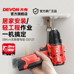 大有 无刷手电钻DD121家用锂电钻电池充电手钻电转电动螺丝刀5208