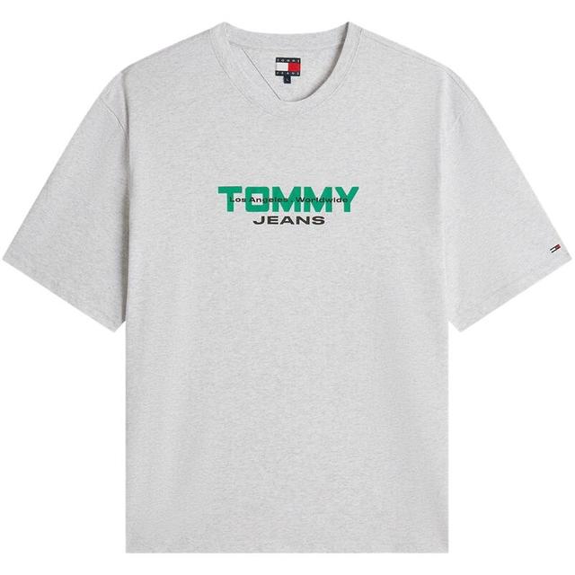 TOMMY HILFIGER 重磅纯棉印花落肩短袖T恤