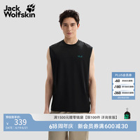 Jack Wolfskin jackWolfskin狼爪26春夏新款WOLF GRAPHIC男女无袖T恤印花A66627 黑色/