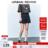 UR UR2026 女装时尚洗水明线描边口袋牛仔短裤 UYU860030